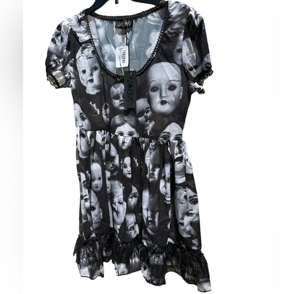 NWT - Creepy Doll DollsKill Dress - M - Picture 4 of 6